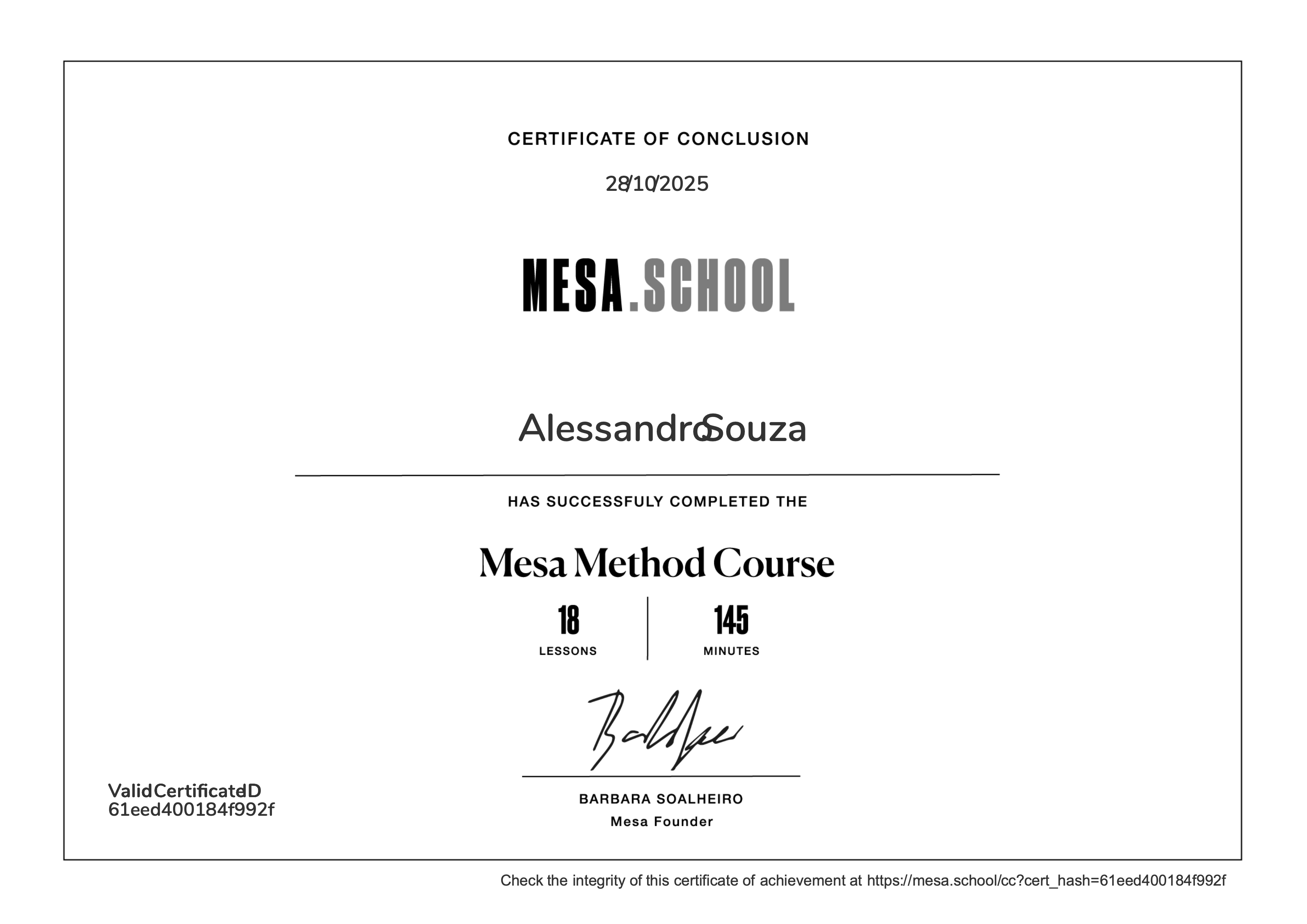 Método Mesa | Mesa Method
